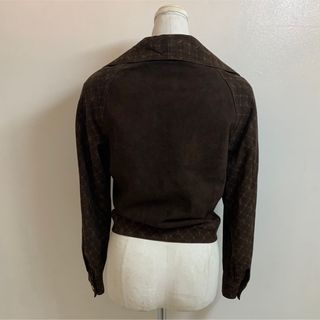 ブルゾンTRUSSARDI VINTAGE イタリア製 ロゴ スエードレザージャケット