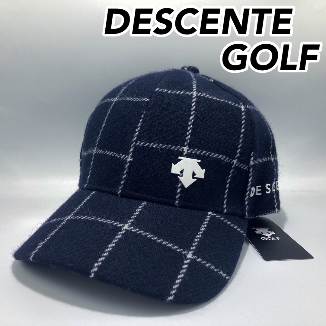 【新品未使用】DESCENTE GOLF デサント ウール混 キャップ 帽子