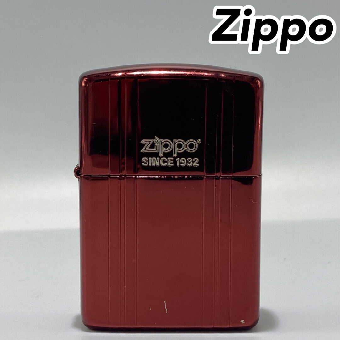 【着火確認済み】Zippo ジッポー アーマー レッド ケース付き ロゴ