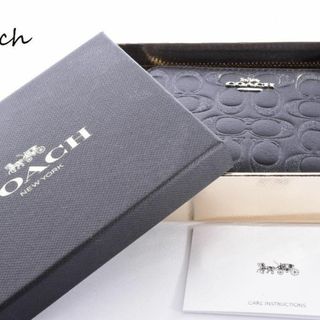 コーチ(COACH)のコーチ 新品♡折財布 シグネチャー C ラメ コンパクト 高級 銀 黒 箱入(財布)