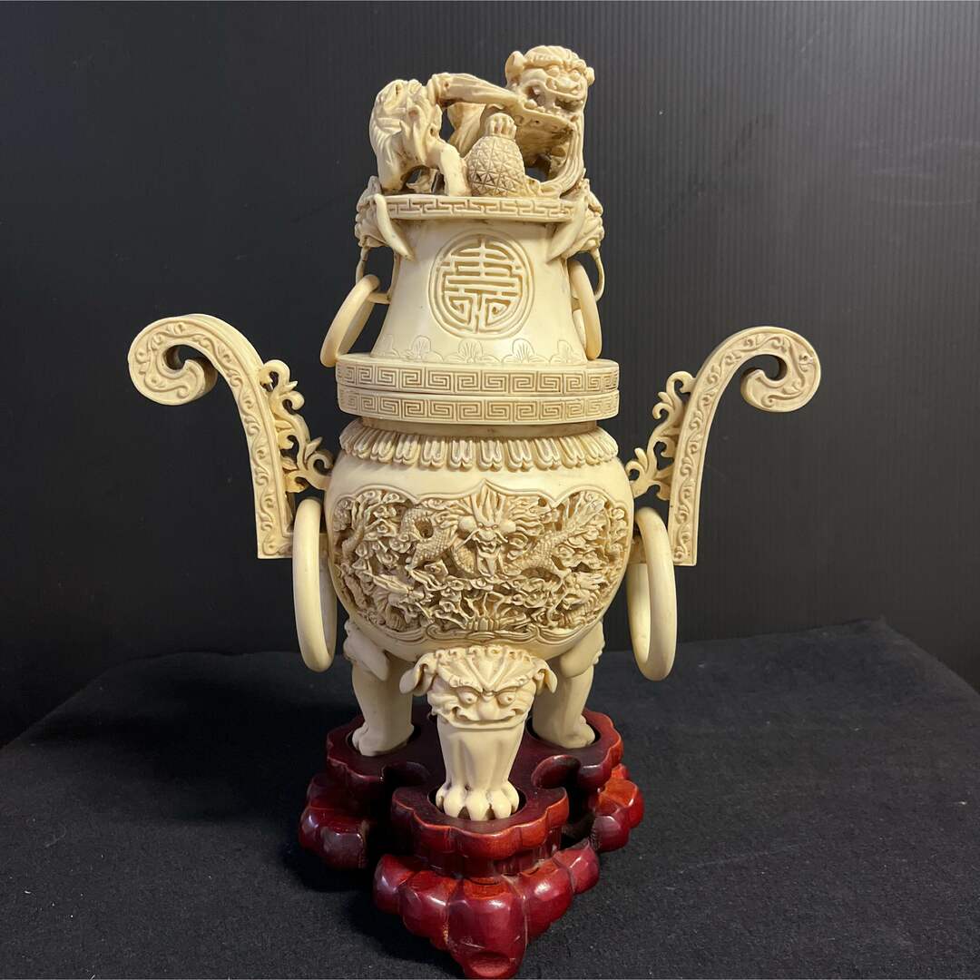 香炉 三足 銅器 青銅器 鼎 中国 唐物 古美術 骨董 大きい 重い-