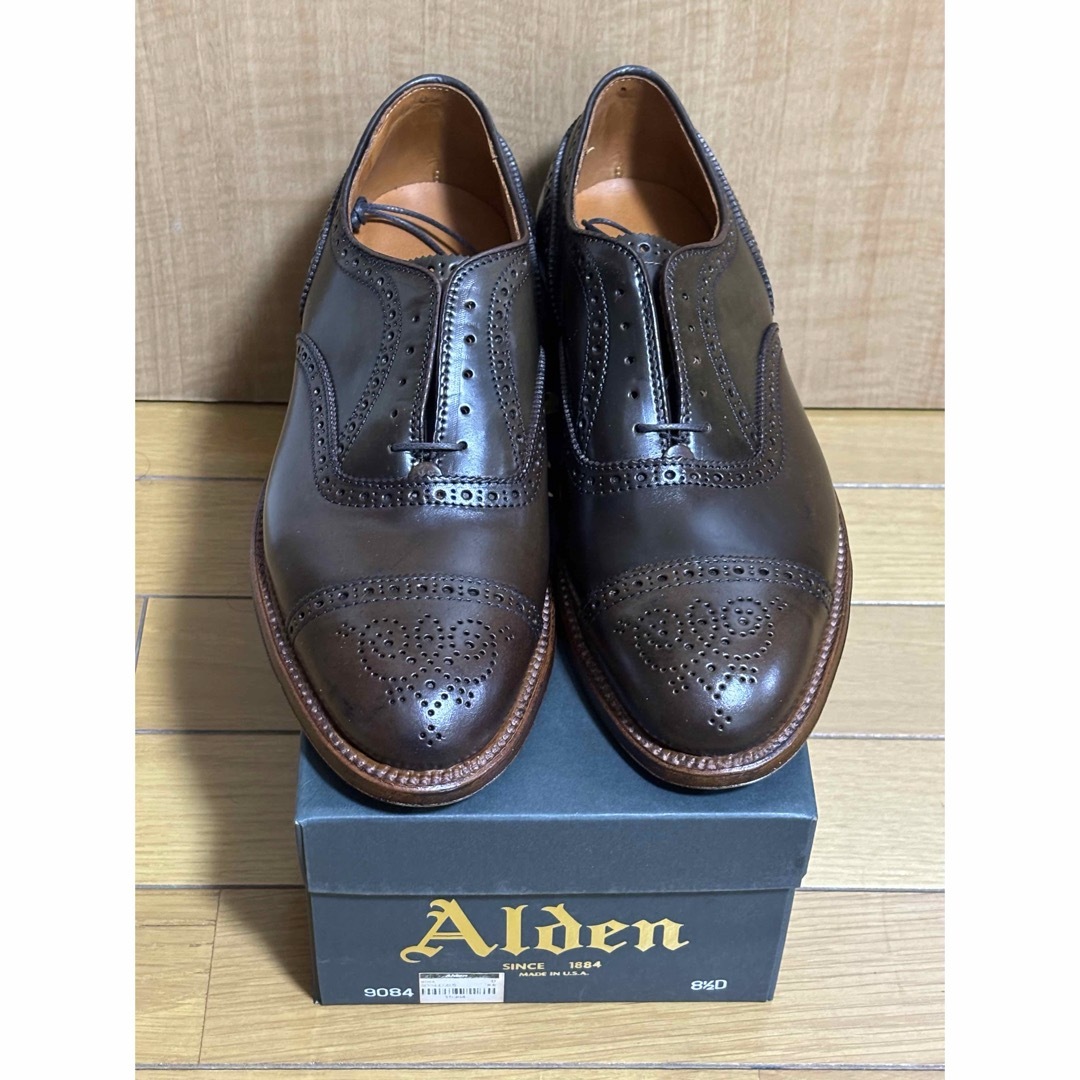 ALDEN メダリオンキャップトゥ シガー 9084 8.5D オールデンシガーサイズ