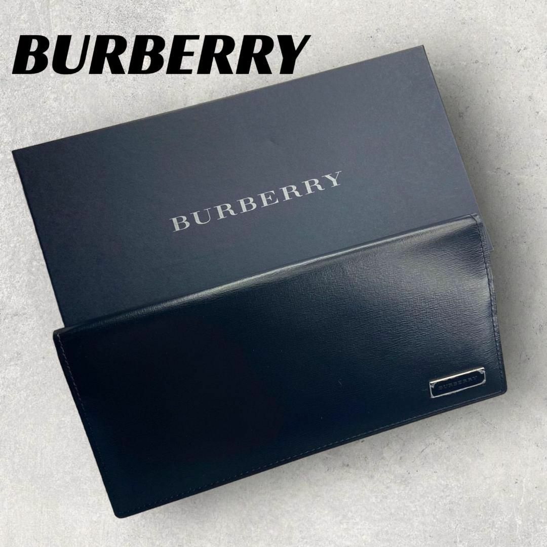 【美品】Burberry 財布　ブラック　札入　レザー