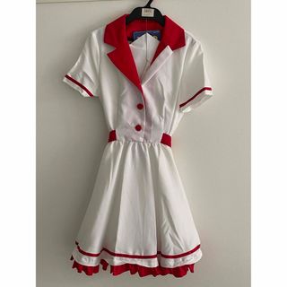 ハロウィン コスプレ メイド ウェイトレス Lサイズ 新品未使用 血のり付き(衣装一式)