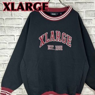 XLARGE エクストララージ スウェット 刺繍ロゴ センターロゴ リンガー