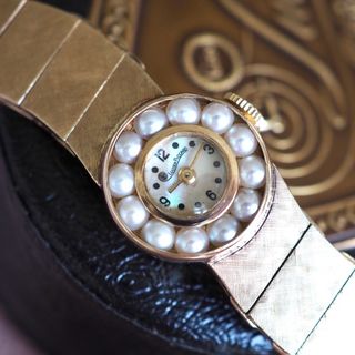 ロレックス(ROLEX)の超希少✨美品✨ルシアンピカール 総金無垢 パール ジュエリーウォッチ✨オメガ(腕時計)