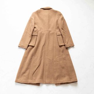 【BALENCIAGA】ロングコート　ステッチ　アルパカ混　ツイード　Lサイズ