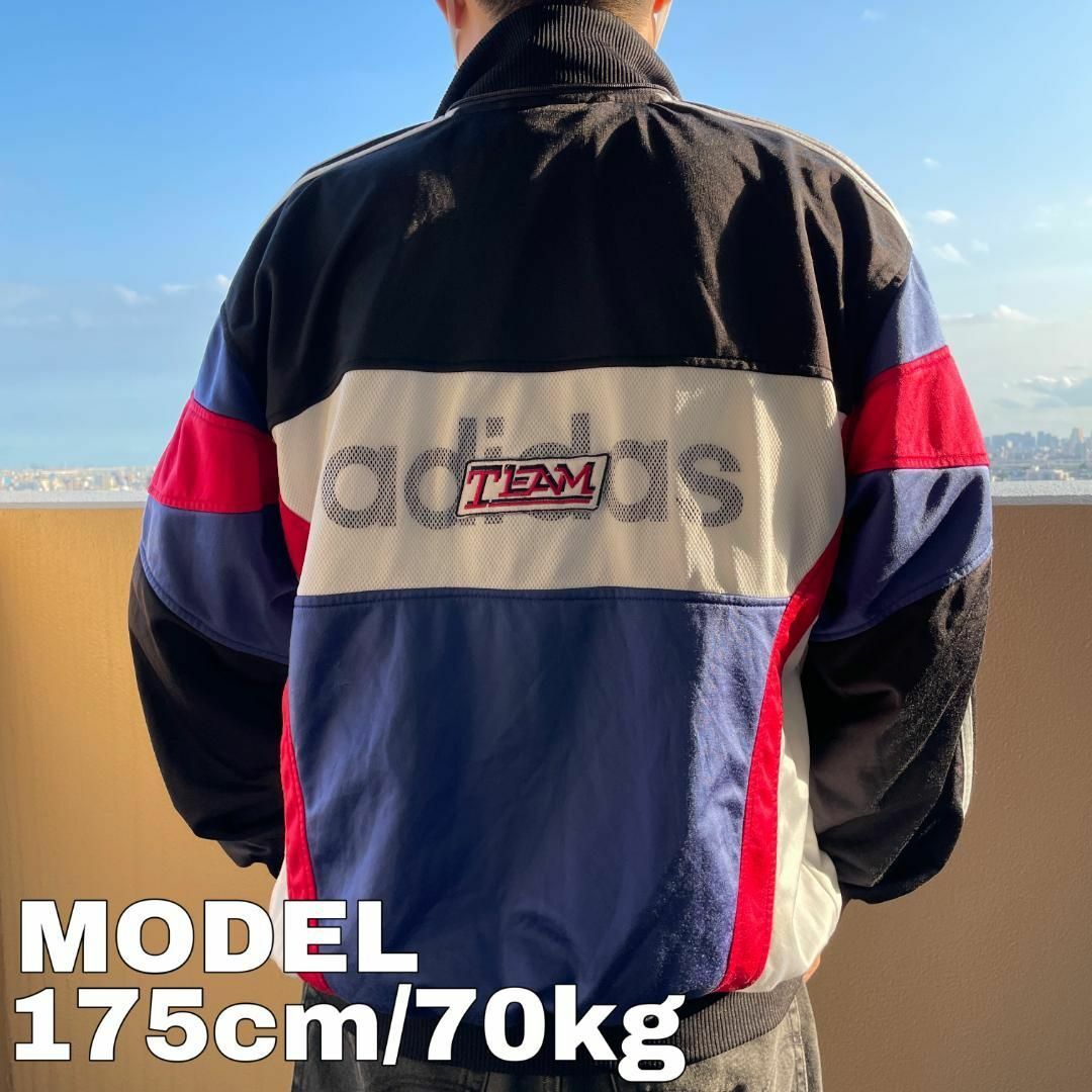 レア配色 5XL adidas アディダス トラックジャケット ブルー 青 赤