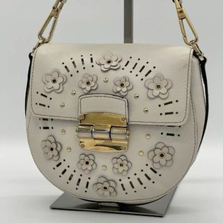 FURLA フルラ　クラブミニ　レザー　ショルダーバッグ　フラワーモチーフ