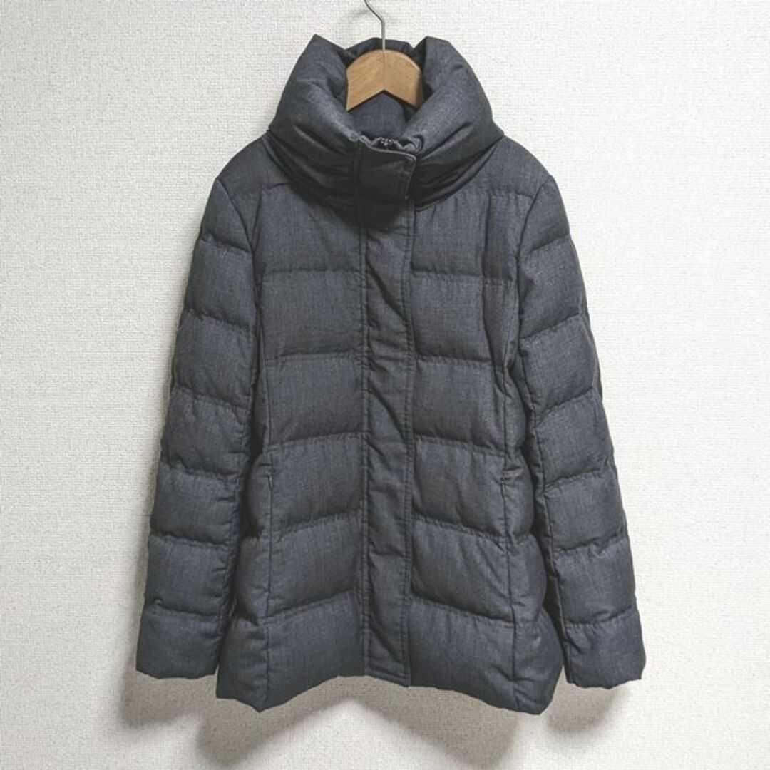 美品 イネド ダウン コート ミドル丈 ショート丈 9号 M グレー ジャケット 美品 イネド ダウン コート ミドル丈 ショート丈 9号 M グレー ジャケット