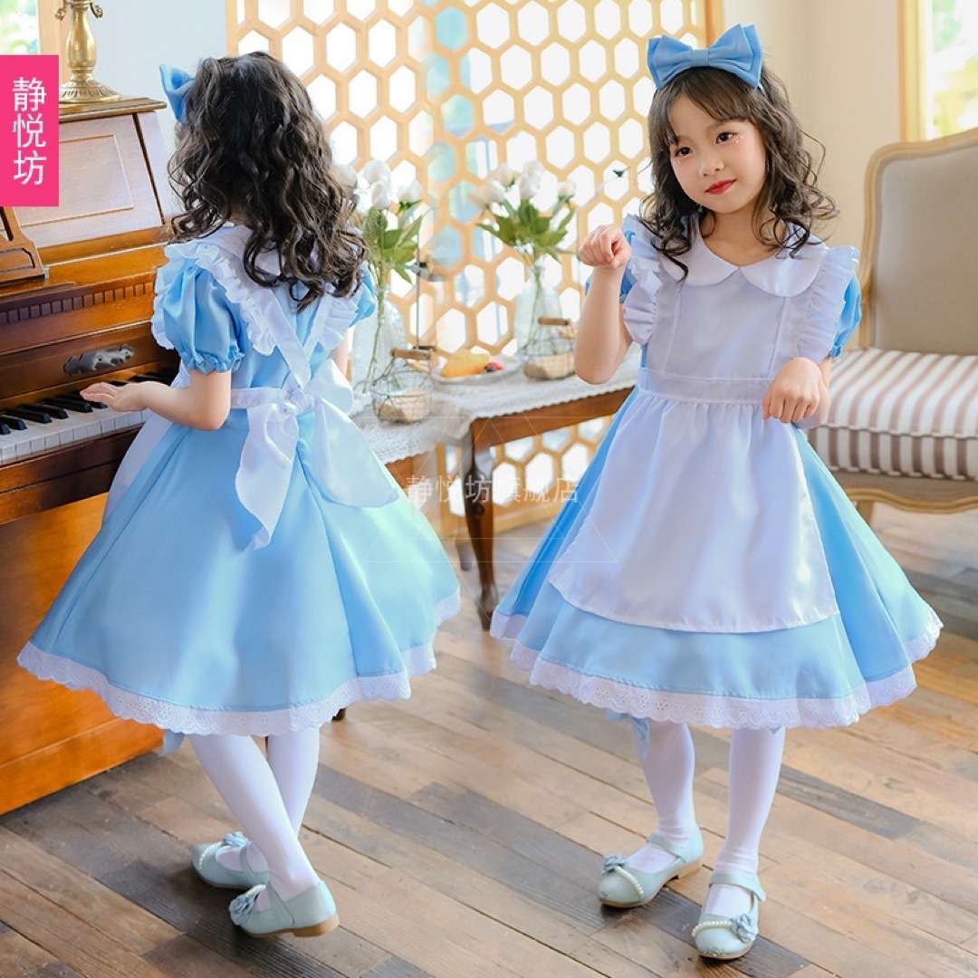 110  アリス ドレス ワンピース ディズニー ハロウィン プリンセスドレス キッズ/ベビー/マタニティのキッズ服女の子用(90cm~)(ワンピース)の商品写真