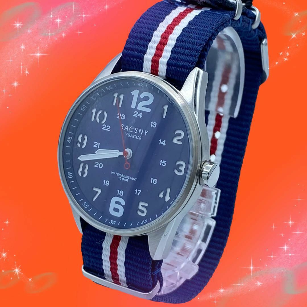 おそらく未使用　超美品　稼動品　サクスニーイザック　防水　メンズレディース腕時計