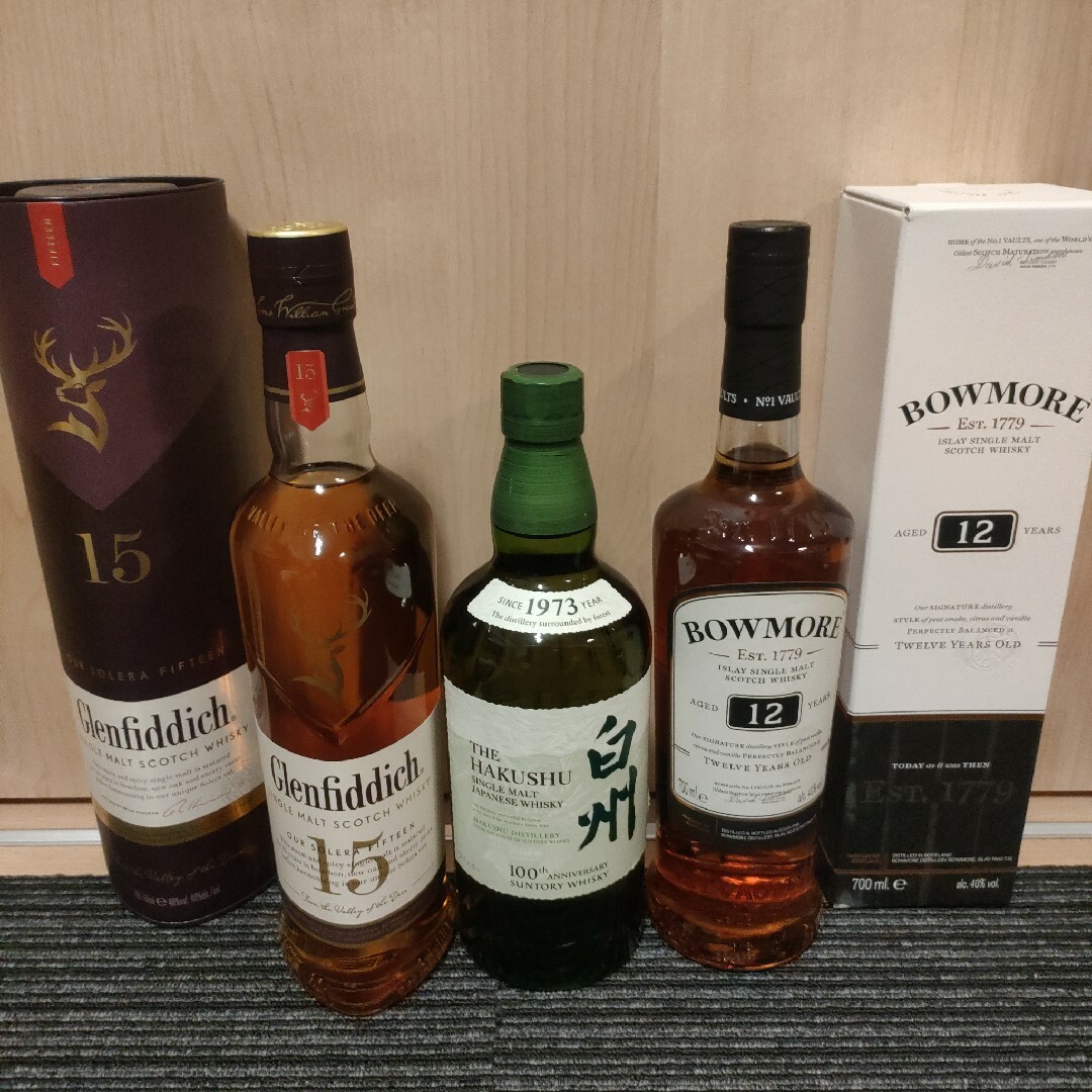 酒【３本セット】サントリー　白州　グレンフィディック　ボウモア