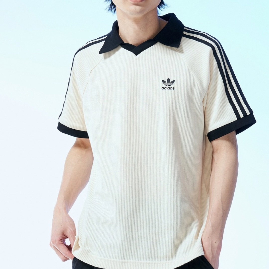 新品 ADICOLOR CLASSIC WAFFLE POLO 白 US L