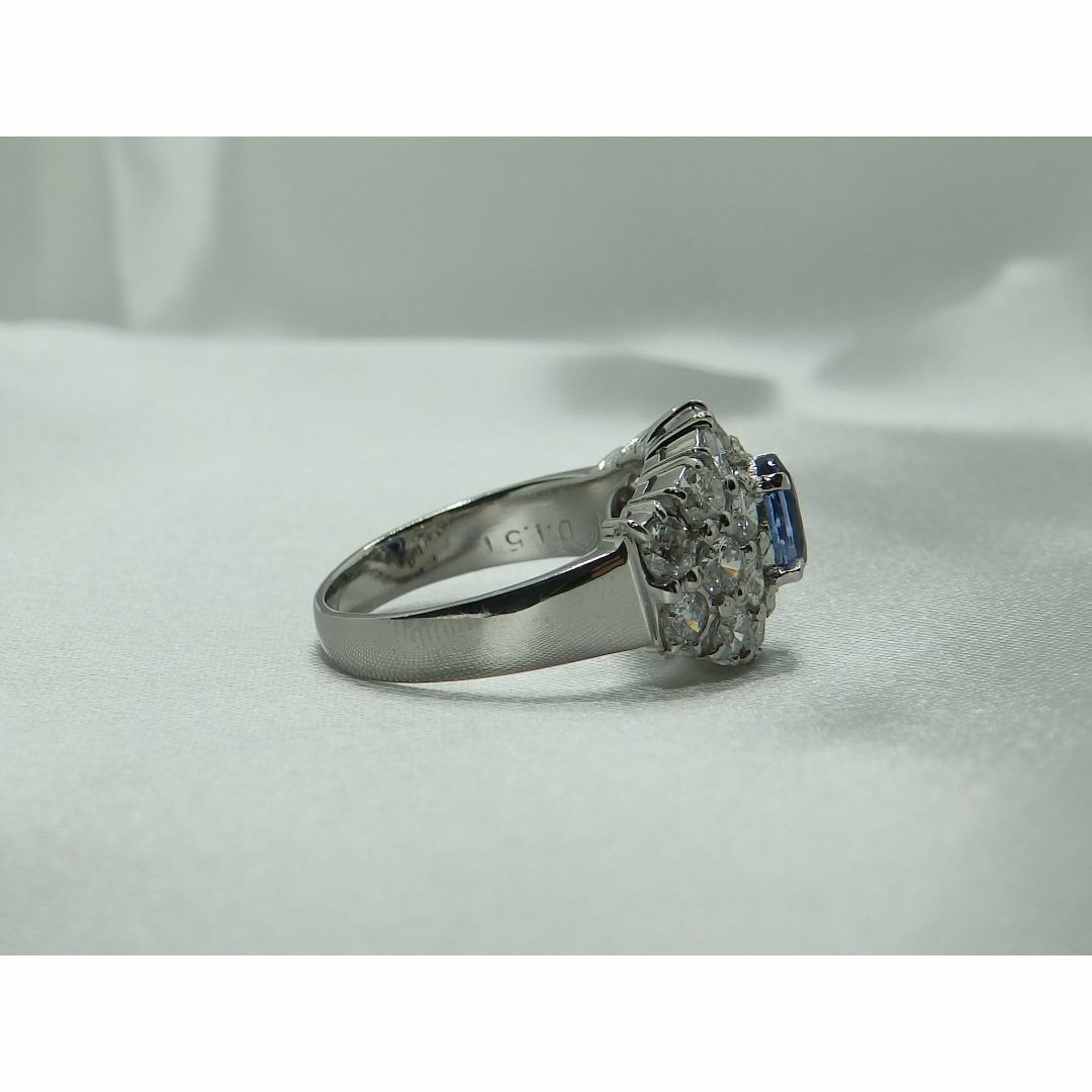 天然ブルーサファイアのリング【1.12ct】【D1.51ct】【Pt900】 レディースのアクセサリー(リング(指輪))の商品写真