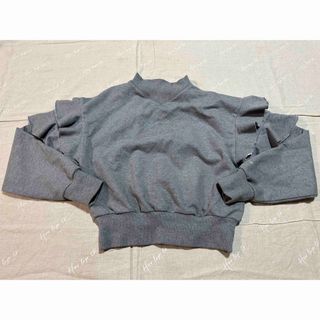 Ruffled Cotton Jersey Sweatshirt