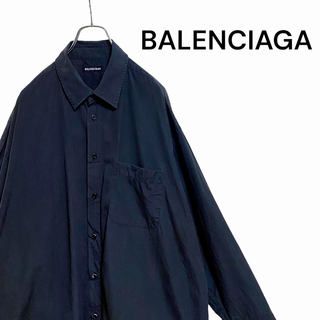 【廃盤】バレンシアガ ポケット刺繍ロゴ オーバーサイズ シャツ メンズ 38 | フリマアプリ ラクマ