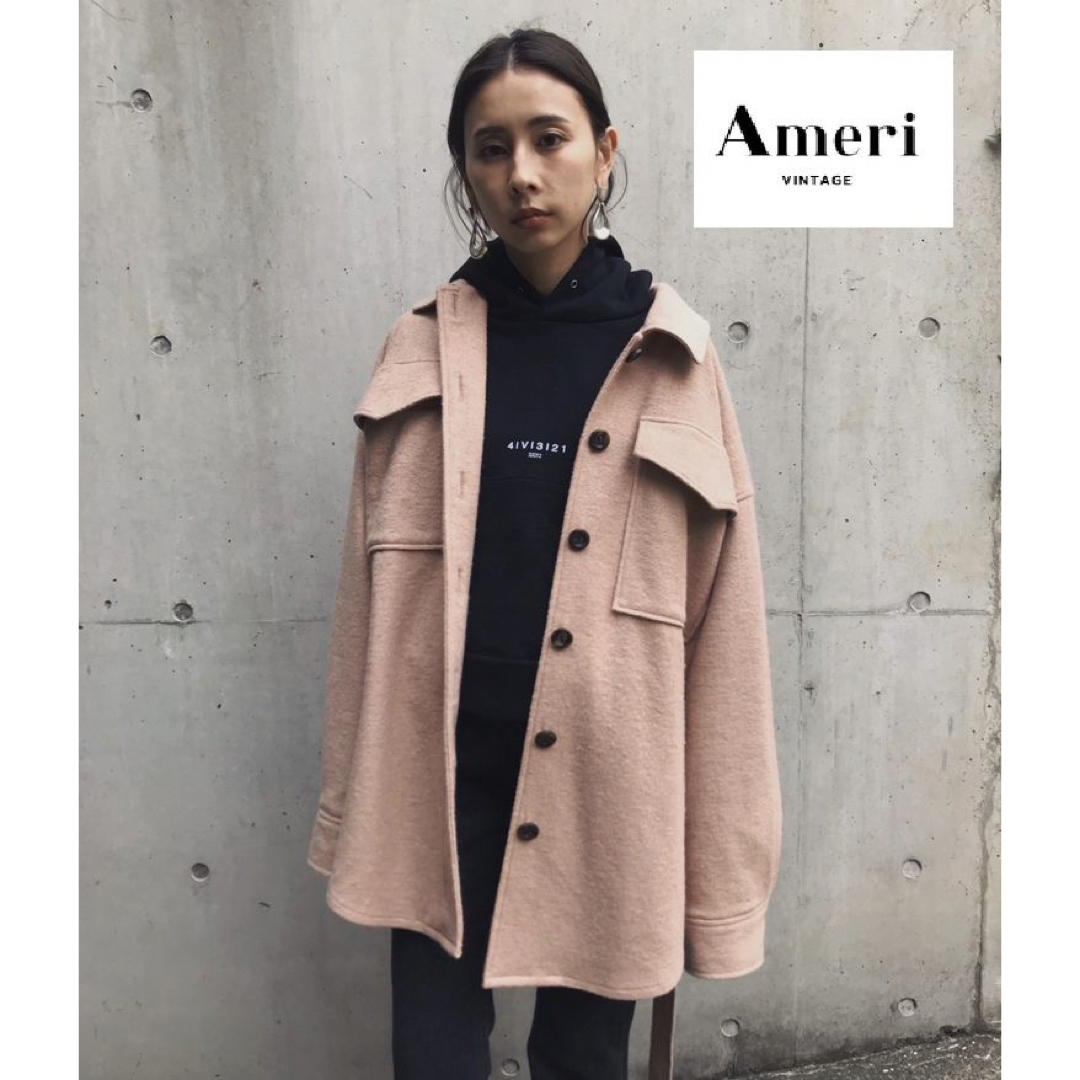 最終値下げ！大人気！【AMERI】POCKET OVER SIZE SHIRT