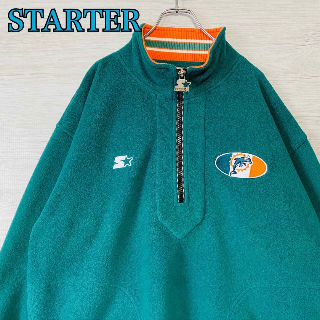 激レア古着!STARTER×NFL公式マイアミ・ドルフィンズスタジャンゆったり-