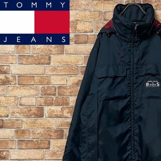 TOMMY JEANS - 【美品】トミージーンズ ワンポイントロゴ入りダウン
