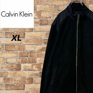 カルバンクライン(Calvin Klein)のカルバンクライン　フリースジャケット　刺繍ロゴ　黒　ブラック　ジップアップ　XL(その他)