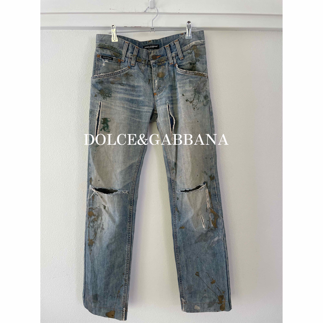 (完売)DOLCE\u0026GABBANA クラッシュ加工ジーンズ