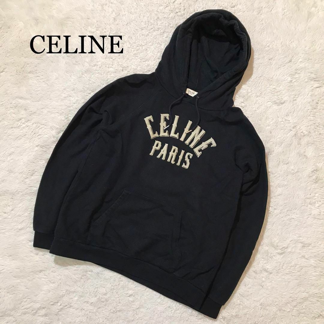 【美品☆20AW】CELINE セリーヌ ロゴパッチプルオーバー パーカー M | フリマアプリ ラクマ