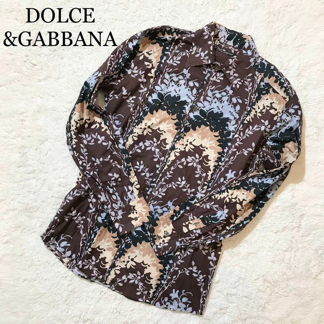 【極美品☆XL相当】DOLCE&GABBANA シャツ ブラウス ボタニカル