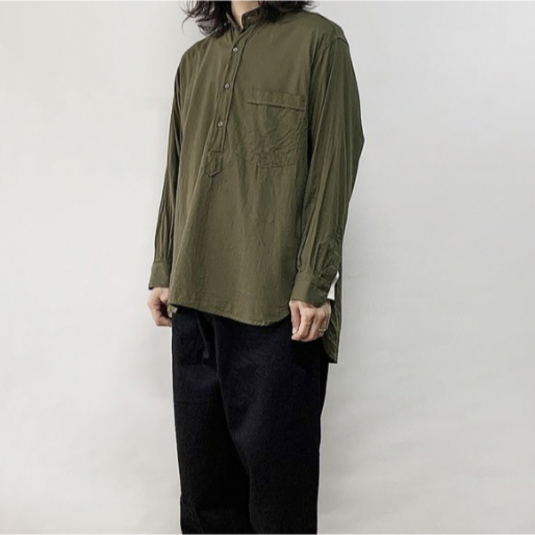 comoli ベタシャンプルオーバーシャツ olive 1