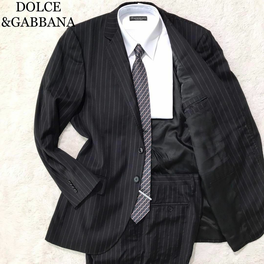 【XL相当】DOLCEu0026GABBANA スーツ セットアップ ネイビーストライプのサムネイル