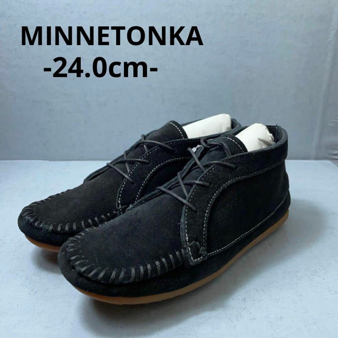 未使用品 ミネトンカ モカシン ショートブーツ チャッカブーツ ブラック 黒 | フリマアプリ ラクマ