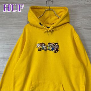 HUF ハフ　（M）　紺/花柄/刺繍/パーカー/長袖/厚手/フード/冬/秋