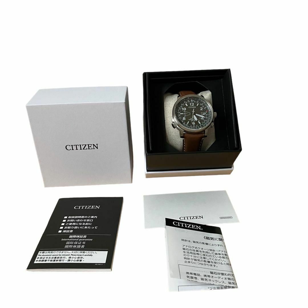 【新品未使用】CITIZEN シチズン 腕時計 ブラウン レザー 定価6万