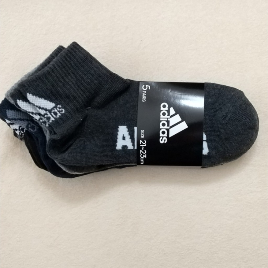 adidas(アディダス)のアディダス   ソックス  靴下 メンズ  キッズ 5足【B】21～23cm キッズ/ベビー/マタニティのこども用ファッション小物(靴下/タイツ)の商品写真