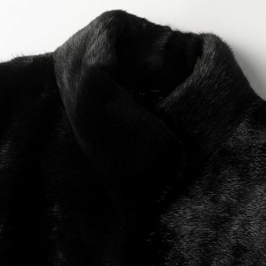 【毛皮の宝石 】上質ミンクファーコート黒毛皮ファーコートレディースファーコート