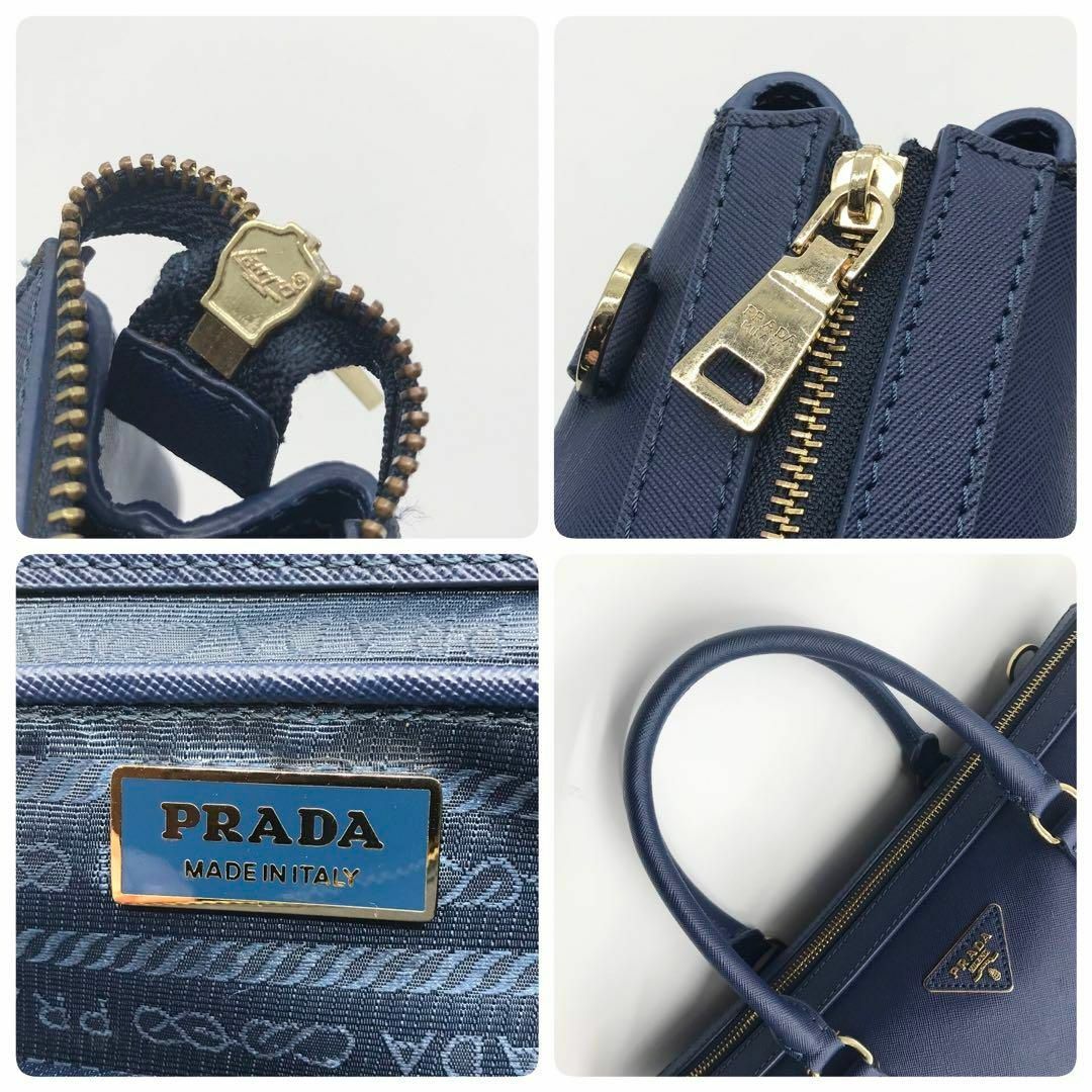 PRADA プラダ サフィアーノ ガレリア 2way 三角ロゴ A4収納可能