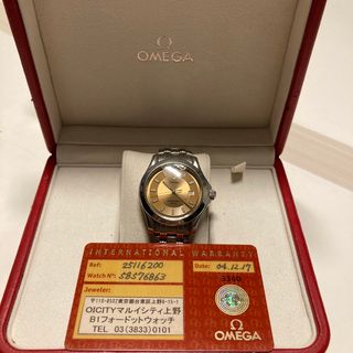 オメガ(OMEGA)のOMEGA オメガ シーマスター 120m ダイバー デイト ライトオレンジ(腕時計(アナログ))
