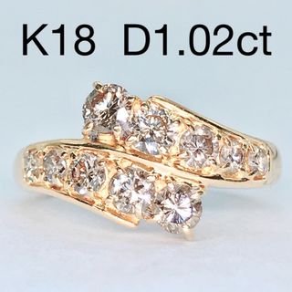 ダイヤモンド×サファイア リング K18YG 0.25ct 2.5g - リング(指輪)