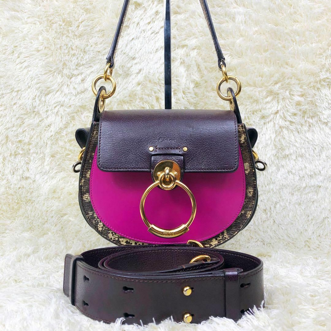 新品 クロエ Chloe ハンドバッグ テス グレージュ