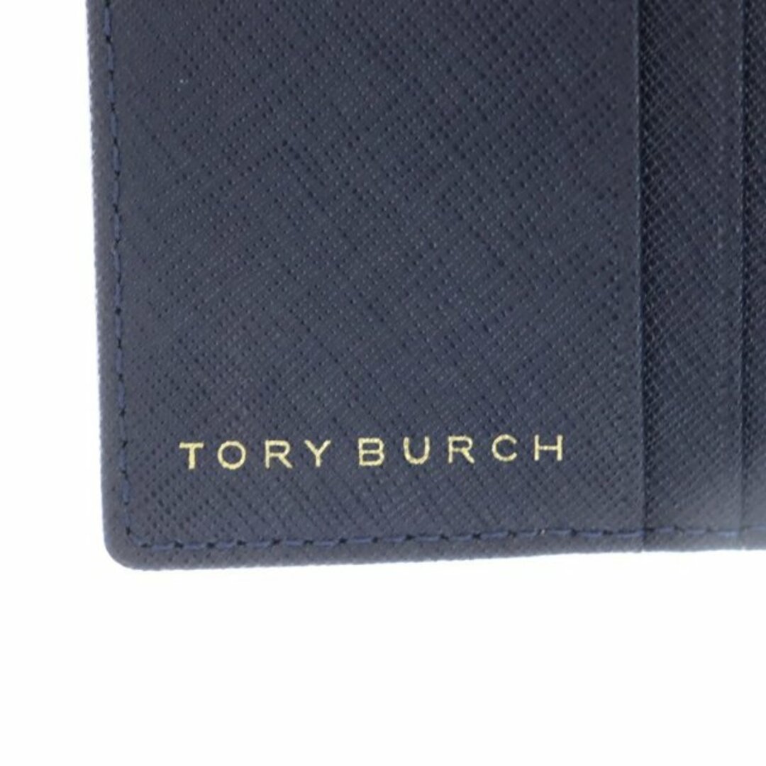 美品■TORY BURCH トリーバーチ 二つ折り パスケース 定期入れ 青