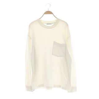 ザラ(ZARA)のザラ コットン オーバーサイズ カットソー Tシャツ 長袖 S オフホワイト(カットソー(長袖/七分))