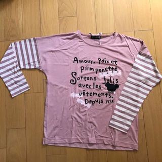 ポンポネット(pom ponette)の未使用★ポンポネットJr.★重ね着風長袖Tシャツ（L・１６０）(Tシャツ/カットソー)