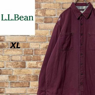 エルエルビーン　ダック地　長袖シャツ　ジャケット　ビッグシルエット　肉厚　XL