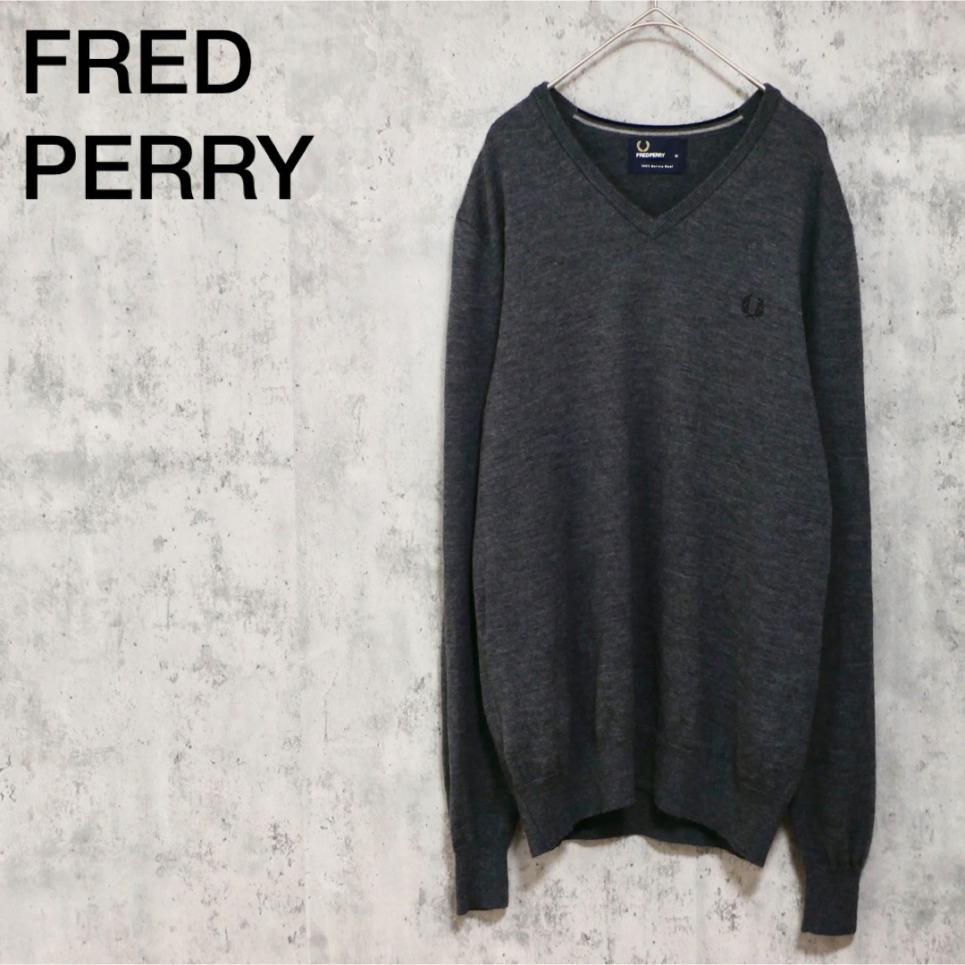 Fred Perry Merino Wool V Neck Sweater M