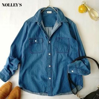 ノーリーズ(NOLLEY'S)のあず様ご専用　ノーリーズ　長袖デニムシャツ　きれいめタンガリーシャツ　綿100%(シャツ/ブラウス(長袖/七分))