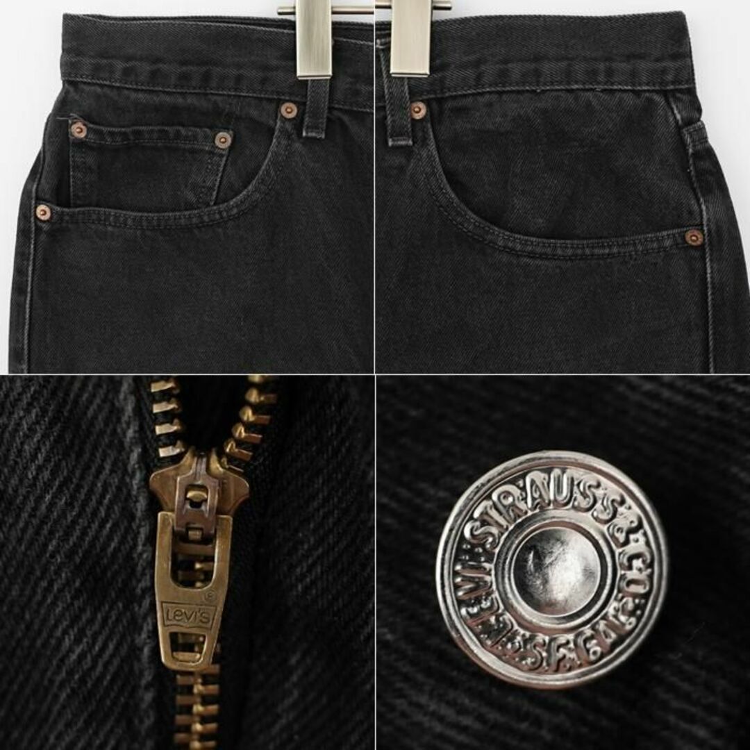 W44 Levi´s リーバイス550 ブラックデニム 00s バギーパンツ 黒-