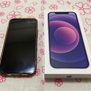 アイフォーン(iPhone)のiPhone12 128GB パープル 箱付 ★一部キズ以外は美品★(スマートフォン本体)