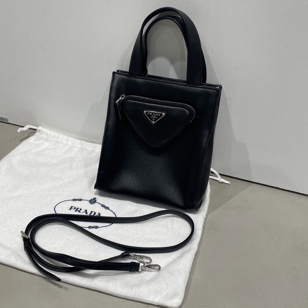 PRADA 【レア】トライアングル ミニポケット 2way スクエアバッグ