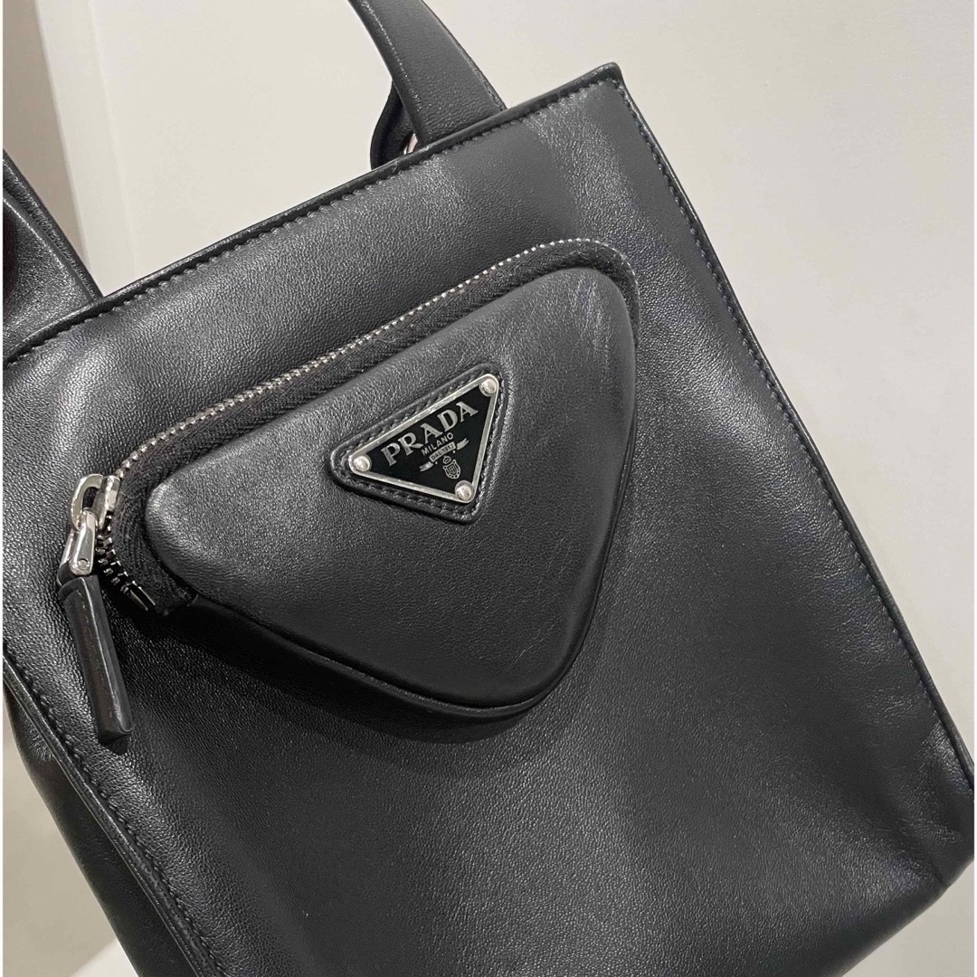 PRADA 【レア】トライアングル ミニポケット 2way スクエアバッグ