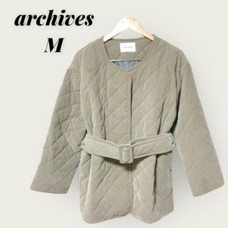 アルシーヴ(archives)のarchives　アルシーヴ　ノーカラーコート　ベージュ　M(ノーカラージャケット)